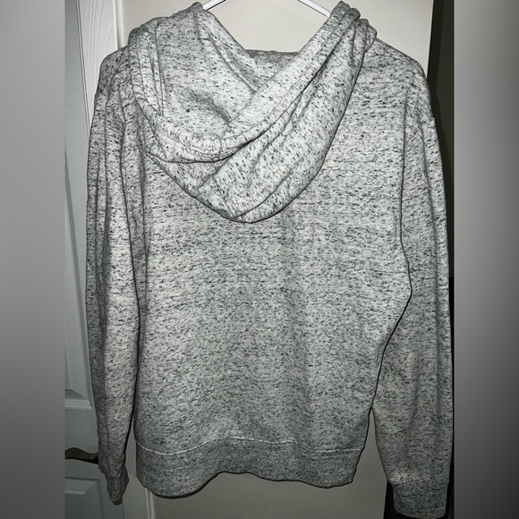 American Eagle Outfitters Men's Heathered Gray Zip-Up Sweater - Picture 2 of 2